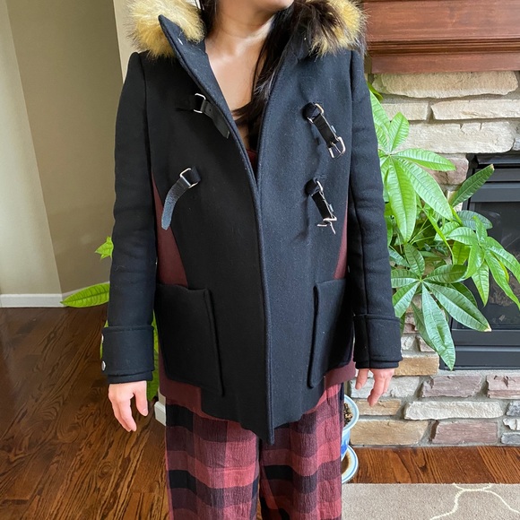 Gorgeous Maje two tone Ganxia duffle coat - Picture 7 of 7